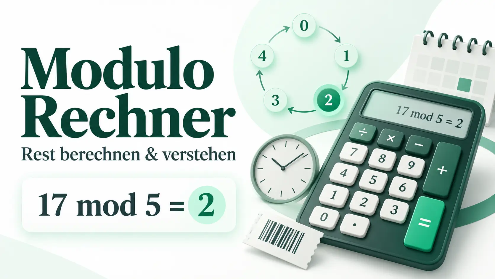 Modulo Rechner: Rest einer Division mit Formel und Beispielen